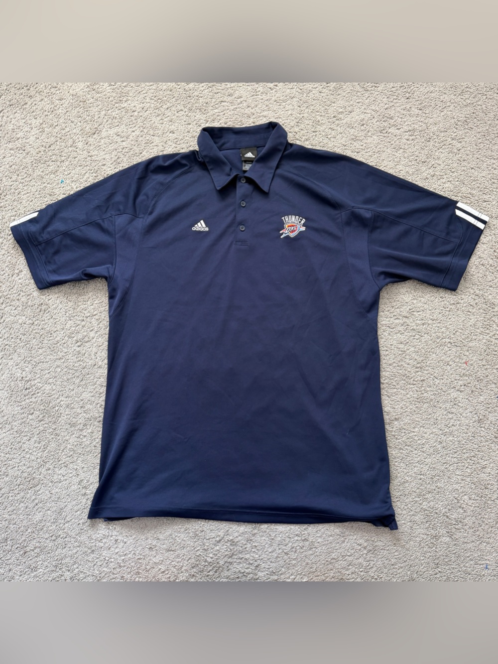 Adidas Men's Oklahoma City Thunder Navy Polo Shirt XLT